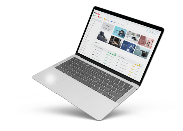 notebook se zobrazenou prodejní webovou stránkou INNPRO.